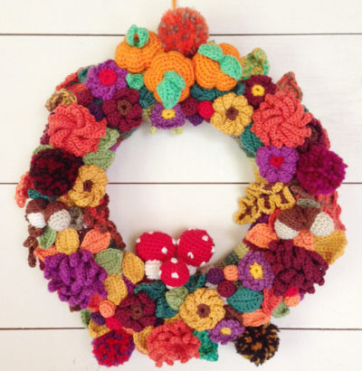 herfst, herfstkrans, herfst, bladeren, paddenstoelen, haken, najaar, autumn, crochet, wreath, autumnwreath