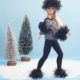 haakpatroon, Barbie, setje, legging, trui, zwart, katoen, ski-outfit