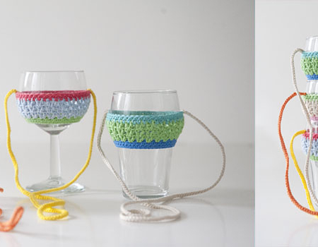 gehaakt kadootje, haken, diy, feest haken, gladgraver glas, bierglas, wijnglas, diy, yolandevandenboom
