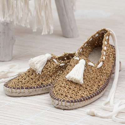 espadrille goud