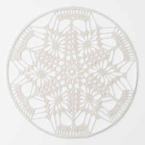 dromenvanger, mandala, dreamcatcher, ecru, haken, gehaakt, haakpatroon