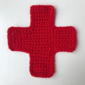 meetthemaker day 14, rood kruis , gehakt, red cross, crochet