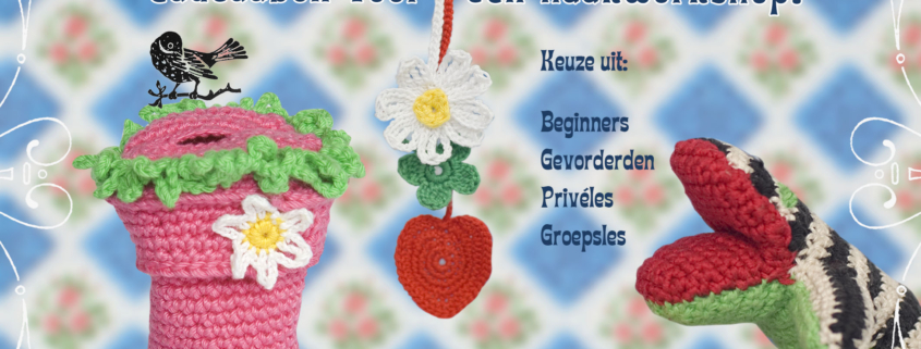 caadeaubon haakworkshop, tegoedbon, haakworkshop, beginners, gevorderden, priveles, groepsles