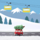 vw busje met kerstoom, haken, kerst, kersthaken, zwitserland, diy, instant download