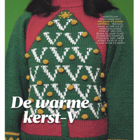 breien, trui, volkskrant, v-trui, kersttrui, knitting, breipatroon